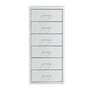 6 Tiers Steel Orgainer Metal File Cabinet With Drawers Office Furniture White