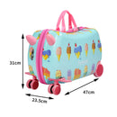 BoPeep Kids Ride On Suitcase Children Travel Luggage Carry Bag Trolley Ice Cream