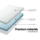 Giselle Bedding Cool Gel Memory Foam Mattress Topper Bamboo Cover 5CM Double