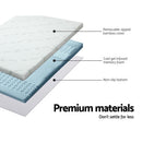 Giselle Bedding COOL GEL Memory Foam Mattress Topper BAMBOO Cover Queen 5CM Mat