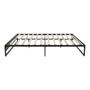 Metal Bed Frame Double Size Mattress Base Platform Foundation Wooden Black OSLO