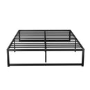 Artiss Bed Frame Metal Platform Queen Size Bed Base Mattress Black TINO