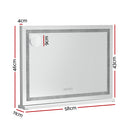 Embellir Bluetooth Makeup Mirror 58X46cm Crystal Hollywood with Light LED Vanity