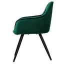 Artiss Set of 2 Calivia Dining Chairs Kitchen Chairs Upholstered Velvet Green