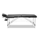 Zenses 2 Fold Portable Aluminium Massage Table - Black
