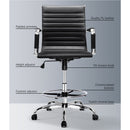 Artiss Office Chair Veer Drafting Stool Mesh Chairs Armrest Standing Desk Black