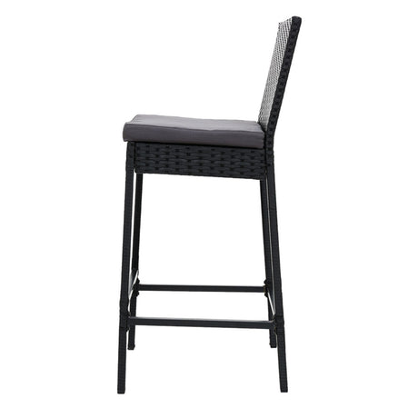 Gardeon Outdoor Bar Stools Dining Chairs Rattan Furniture X2