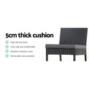Gardeon Outdoor Bar Stools Dining Chairs Rattan Furniture X2