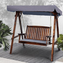 Swing Chair Wooden Garden Bench Canopy 2 Seater Outdoor Furniture