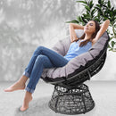 Gardeon Outdoor Papasan Chairs Lounge Setting Patio Furniture Wicker Black