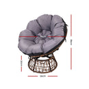Gardeon Outdoor Papasan Chairs Table Lounge Setting Patio Furniture Wicker Brown