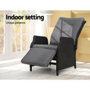 Gardeon Recliner Chair Sun lounge Setting Outdoor Furniture Patio Wicker Sofa