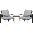 Gardeon Outdoor Furniture 3pcs Lounge Setting Bistro Set Chairs Table Patio