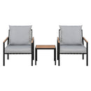 Gardeon Outdoor Furniture 3pcs Lounge Setting Bistro Set Chairs Table Patio