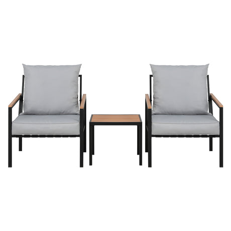 Gardeon Outdoor Furniture 3pcs Lounge Setting Bistro Set Chairs Table Patio