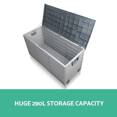 Gardeon 290L Outdoor Storage Box - Grey