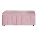 Artiss Storage Ottoman Blanket Box Velvet Chest Toy Foot Stool Couch Bed Pink