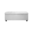 Artiss Large PU Leather Storage Ottoman - White