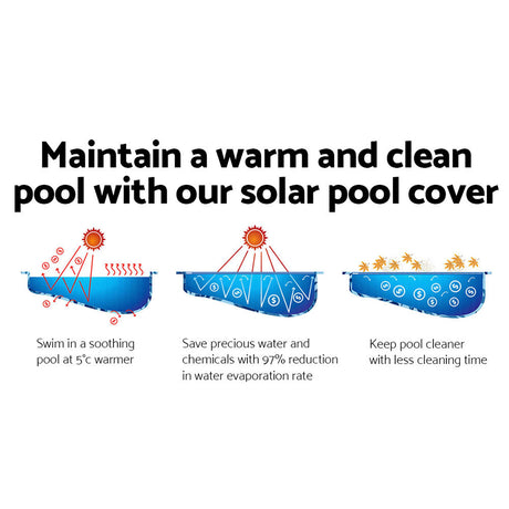 Aquabuddy 6.5X3M Solar Swimming Pool Cover 500 Micron Isothermal Blanket