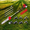 Giantz 4-STROKE Pole Chainsaw Hedge Trimmer Brush Cutter Whipper Multi Tool Saw