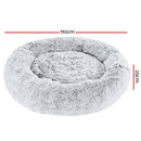 i.Pet Dog Bed Pet Bed Cat Extra Large 110cm Charcoal