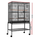 i.Pet Large Bird Cage with Perch - Black