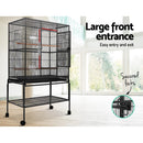 i.Pet Large Bird Cage with Perch - Black