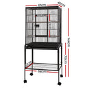 i.Pet Large Bird Cage with Perch - Black