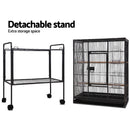 i.Pet Large Bird Cage with Perch - Black