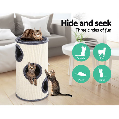 i.Pet 70cm Cat Scratching Post - Grey and White