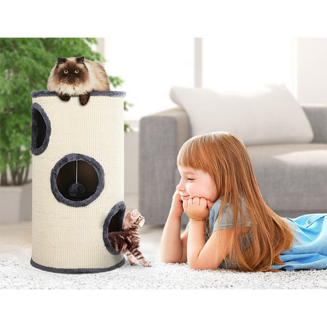 i.Pet 70cm Cat Scratching Post - Grey and White