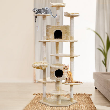 i.Pet 203cm Cat Scratching Post - Beige