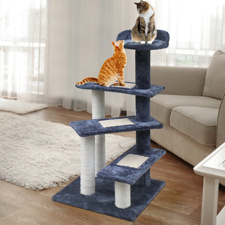 i.Pet 100cm Multi Level Cat Scratching Tree - Grey