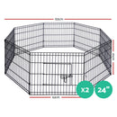 i.Pet Pet Dog Playpen 2X24" 8 Panel Puppy Exercise Cage Enclosure Fence