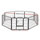 i.Pet Pet Dog Playpen 8 Panel Puppy Exercise Cage Enclosure Fence 80x60cm