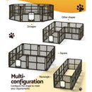i.Pet Pet Dog Playpen Enclosure 8 Panel Fence Puppy Cage Plastic Play Pen Fold