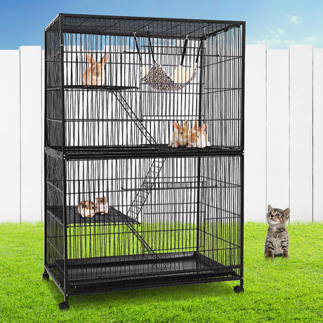 i.Pet Rabbit Cage Bird Ferret Parrot Aviary Cat Hamster 4 Level 142cm