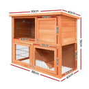 i.Pet Rabbit Hutch Hutches Large Metal Run Wooden Cage Chicken Coop Guinea Pig