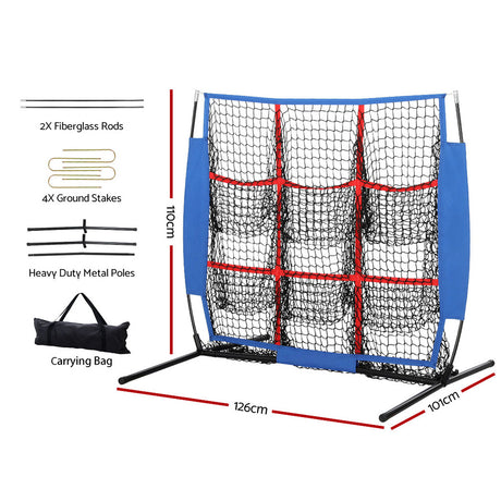 Everfit 2 in 1 Baseball Net Target Zone Rebound Net Pitching Target Hitter