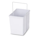 Set of 2 15L Twin Pull Out Bins - White