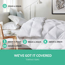 Giselle Bedding Duck Down Feather Quilt 500GSM Queen Size