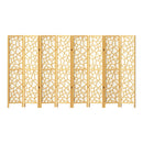 Artiss Clover Room Divider Screen Privacy Wood Dividers Stand 8 Panel Natural