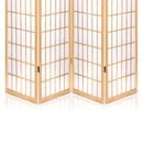 Artiss 4 Panel Wooden Room Divider - Natural