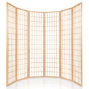 Artiss 6 Panel Room Divider Privacy Screen Foldable Pine Wood Stand Natural