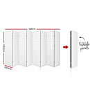 Artiss 8 Panel Room Divider Privacy Screen Dividers Stand Oriental Vintage White