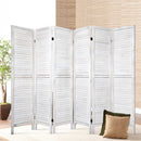 Artiss 6 Panel Room Divider Privacy Screen Foldable Wood Stand White
