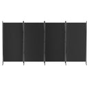 Artiss 4 Panel Room Divider Screen 345x180cm Fabric Black
