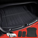3PCS Car Rear Front Cargo Trunk Toolbox Luggage Rubber Mats for Tesla Model 3 2021-2022