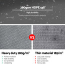 Instahut Sun Shade Sail Cloth Shadecloth Outdoor Canopy Triangle 280gsm 6x6x6m