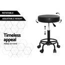 Artiss 2X Salon Stool Swivel Round Barber Hair Bar Stools Hydraulic Lift Black